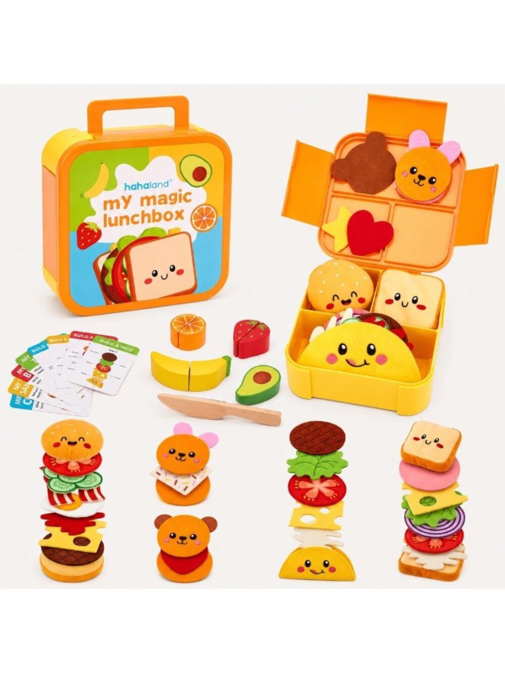 43PCS Kids Pretend Play Food Set - Lunchbox Kitchen Toys for Ages 3+ Fun!